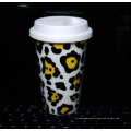 High Quality Coffee Double Wall Ceramic Travel Mug Cup(12 oz)